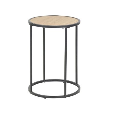 Stolik Meta Dąb okrągły wysoki śr 40 cm