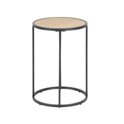 Stolik Meta Dąb okrągły wysoki śr 40 cm