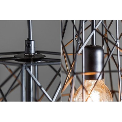 metalowa lampa wisząca to świetny dodatek oświetleniowy nad stół 