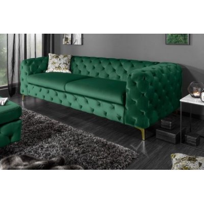 Sofa Barocco zielony aksamit 240