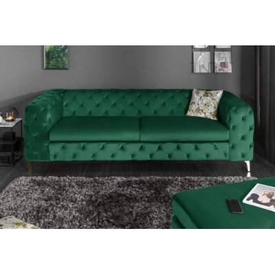 Sofa Barocco zielony aksamit 240