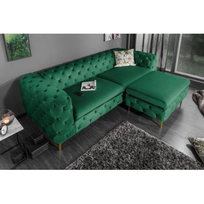 Sofa Barocco zielony aksamit 240