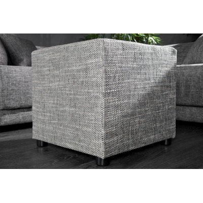 Pufa Classic Plecionka Szara