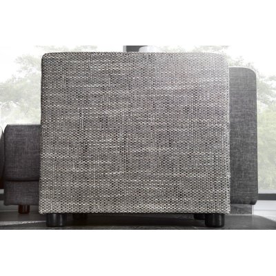 Pufa Classic Plecionka Szara