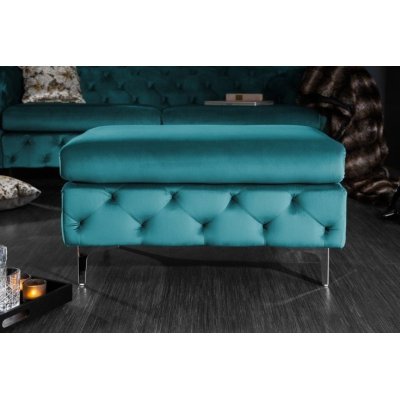 Pufa chesterfield - na srebrnych nogach - Modo4u.pl