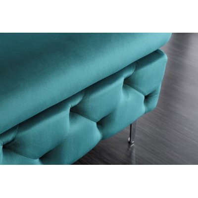 Pufa chesterfield - na srebrnych nogach - Modo4u.pl