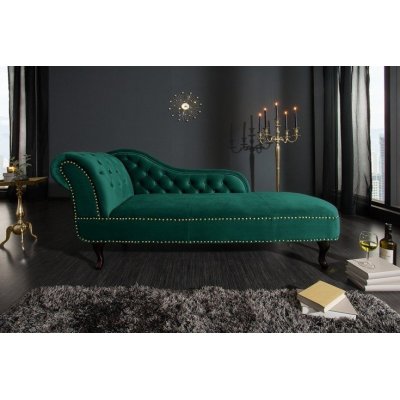 Szezlong Luxury ciemnozielony