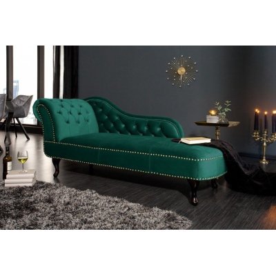 Szezlong Luxury ciemnozielony