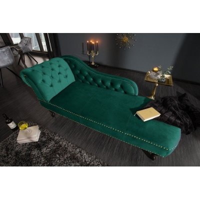 Szezlong Luxury ciemnozielony