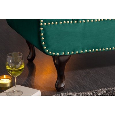 Szezlong Luxury ciemnozielony