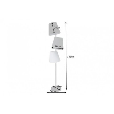 Lampa podłogowa Level z 3 kloszami