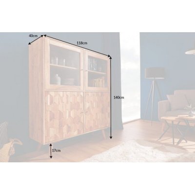 Witryna z litego drewna - designerska - Modo4u.pl