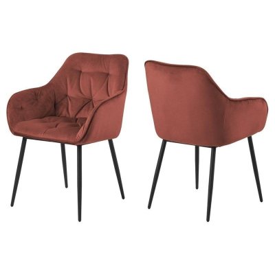 Krzesło Rosa Velvet koralowe