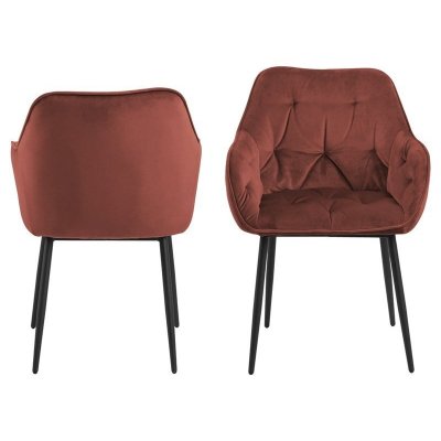 Krzesło Rosa Velvet koralowe