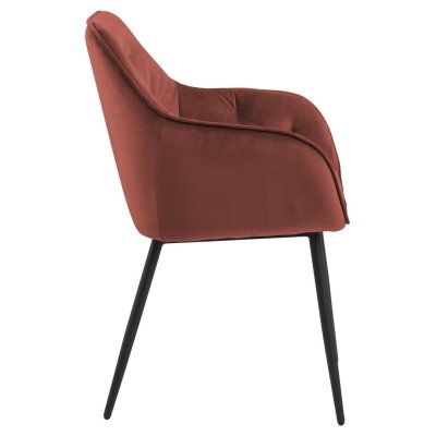 Krzesło Rosa Velvet koralowe