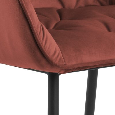 Krzesło Rosa Velvet koralowe