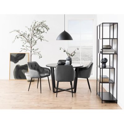 Krzesło Rosa Velvet ciemnoszare