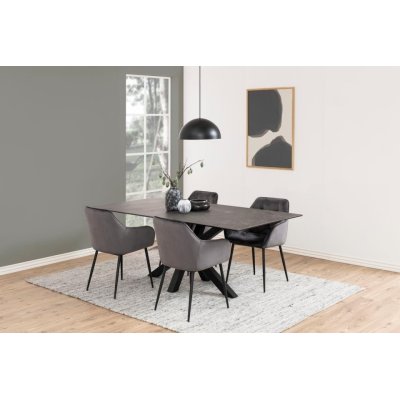 Krzesło Rosa Velvet ciemnoszare