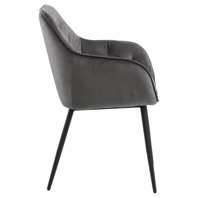 Krzesło Rosa Velvet ciemnoszare
