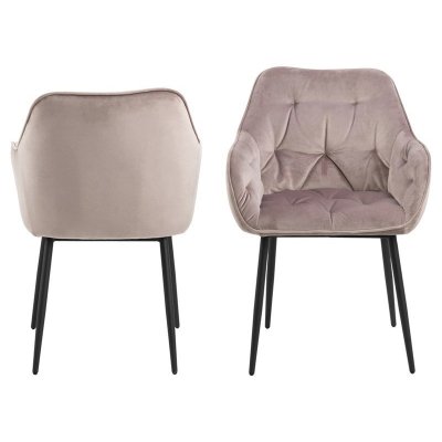 Krzesło Rosa Velvet pudrowy róż