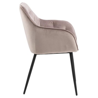 Krzesło Rosa Velvet pudrowy róż