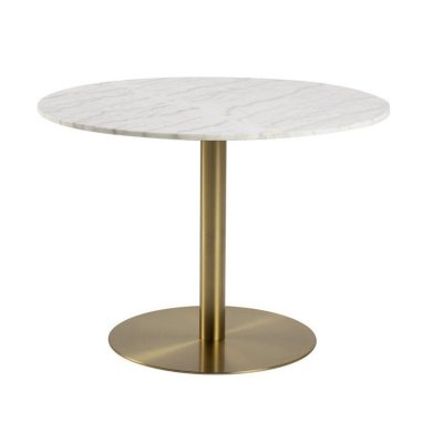 Stół okrągły Special 105 x 75 biały marmur