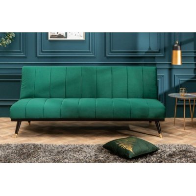 Welurowa sofa z funkcją spania