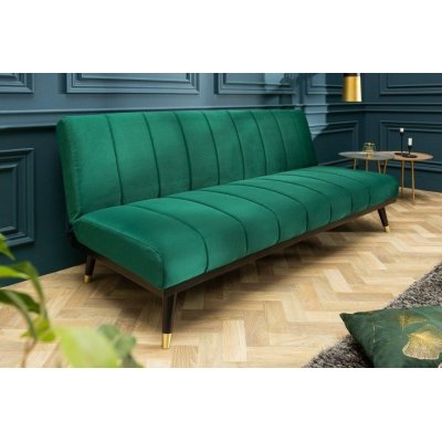 Welurowa sofa z funkcją spania