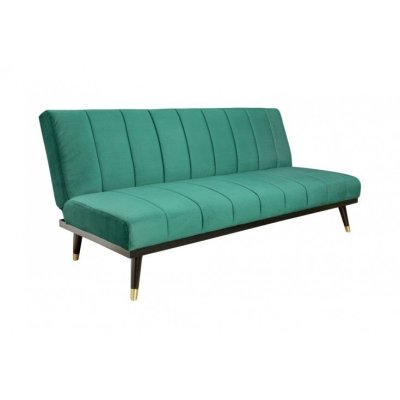 Welurowa sofa z funkcją spania