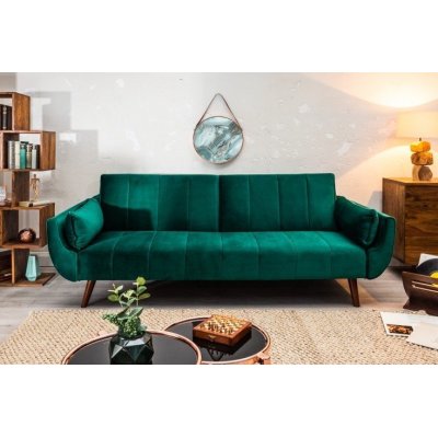 Welurowa sofa rozkładana do salonu