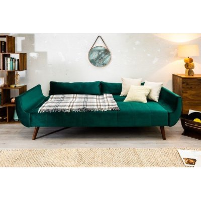 Welurowa sofa rozkładana do salonu