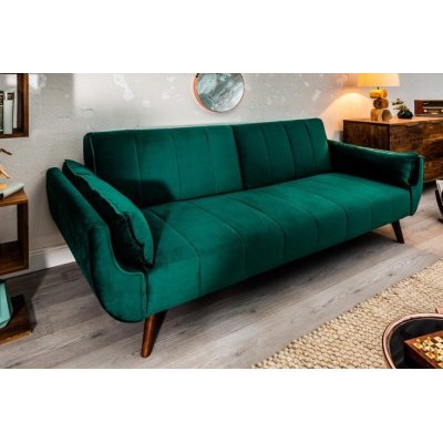 Welurowa sofa rozkładana do salonu