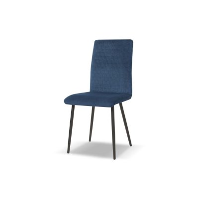 Tapicerowane krzesło Classic Slim z czarnymi nogami