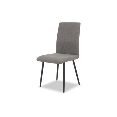 Tapicerowane krzesło Classic Slim z czarnymi nogami