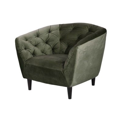 Fotel Riana butelkowa zieleń – welwetowy fotel glamour Modo4u