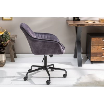 Designerski ciemnoszary fotel biurowy