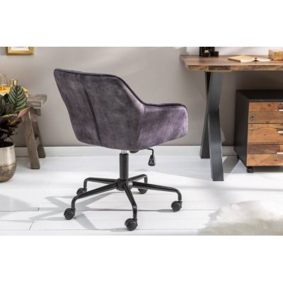 Designerski ciemnoszary fotel biurowy