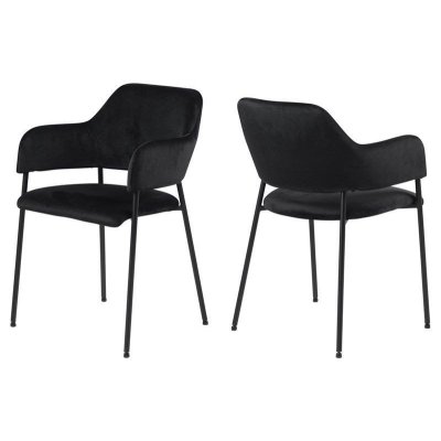 Krzesło Luka czarny aksamit