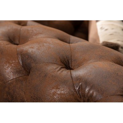 Duży narożnik w stylu Chesterfield