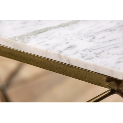 Designerski stolik z marmurowym blatem