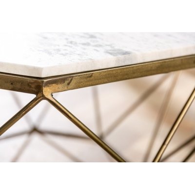 Designerski stolik z marmurowym blatem