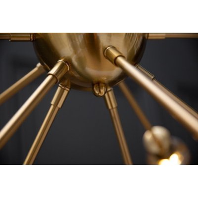 Złota lampa wisząca do salonu