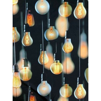 Zasłona Żarówki loft 140x250