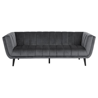 Sofa Tarot 3 osobowa welwet ciemnoszary