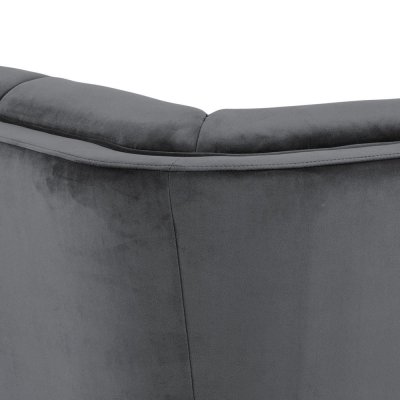 Sofa Tarot 3 osobowa welwet ciemnoszary