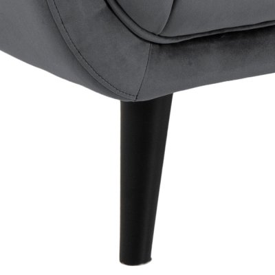 Sofa Tarot 3 osobowa welwet ciemnoszary