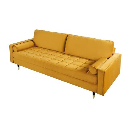 Sofa welurowa Tokio musztardowa 220