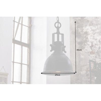 Czarna industrialna lampa wisząca