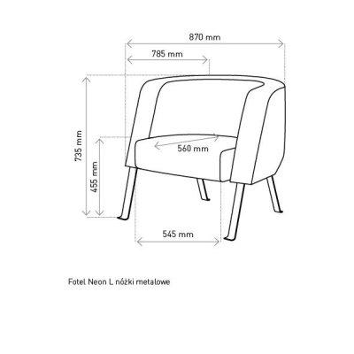Fotel Neon L / metal