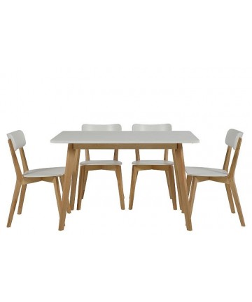 Elegancki biały stół 120 cm do jadalni w stylu skandynawskim